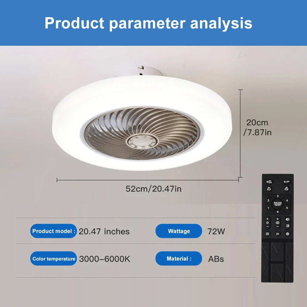 Remote Control Smart Ceiling Fans With Lights
