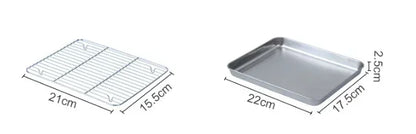 Stainless Steel Baking Pan Tray with Wire Rack