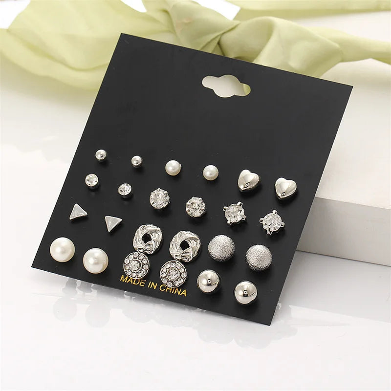 Vintage Crystal Stud Earrings