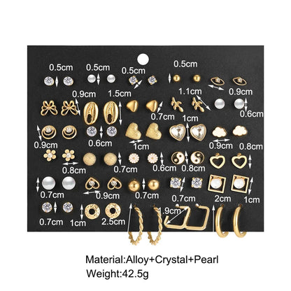 Vintage Crystal Stud Earrings