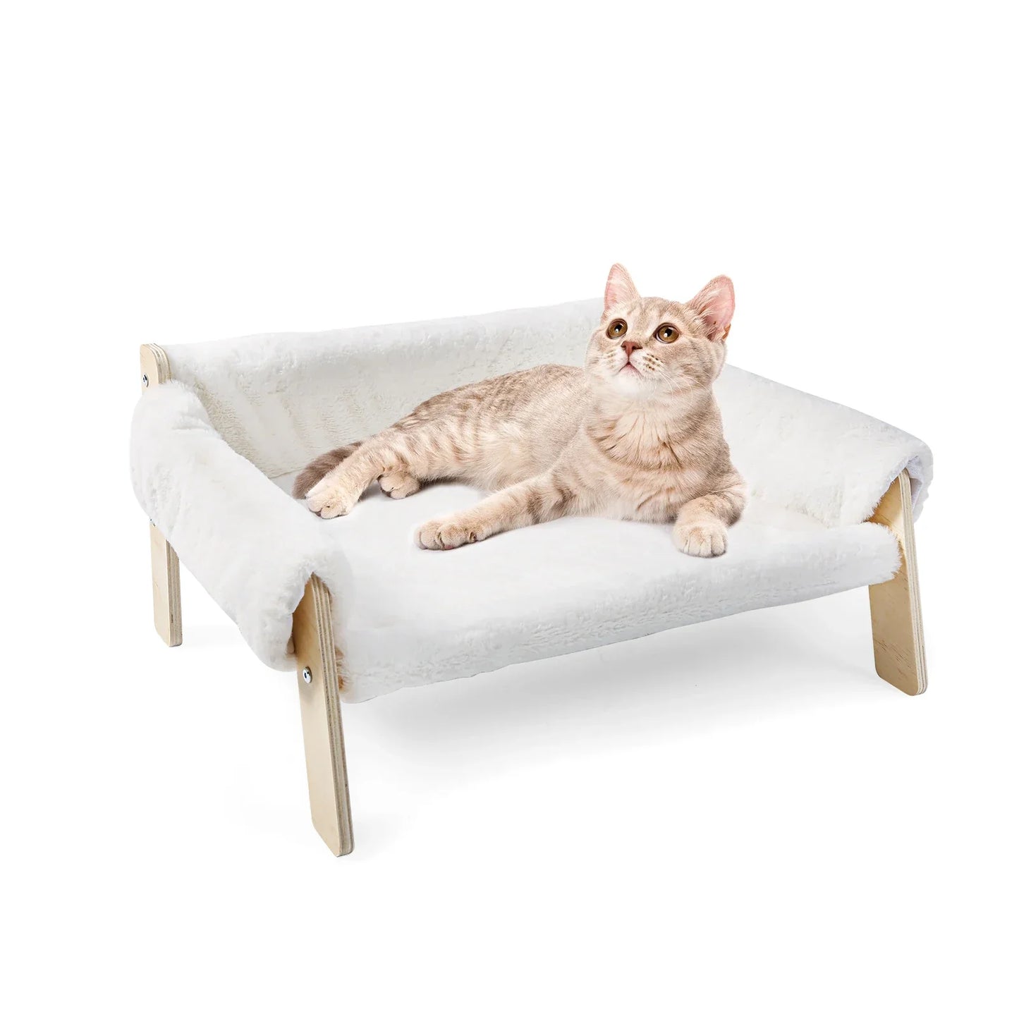 Wooden Leg Soft Cat Couch