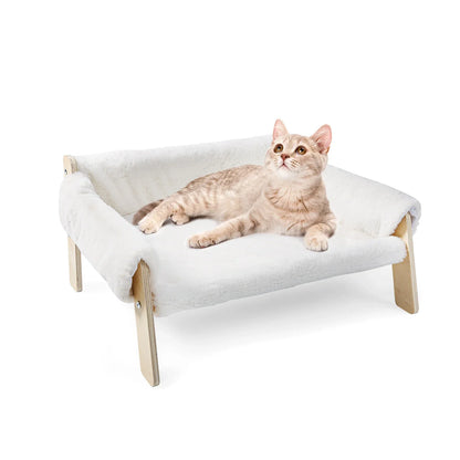 Wooden Leg Soft Cat Couch