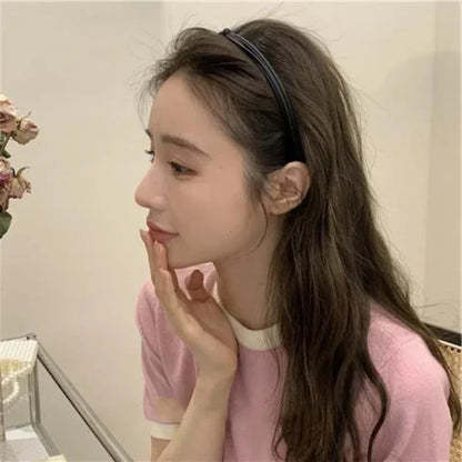 PU Leather Solid Color Headband