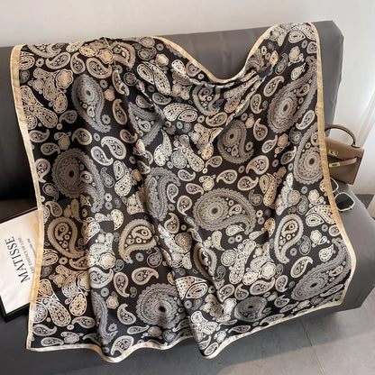 Luxury Horse Print Square Scarf
