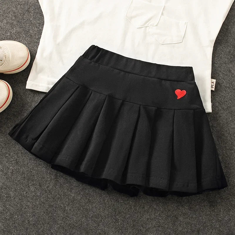 All-Match Pleated Culottes Uniform Skirts