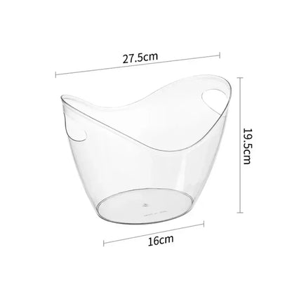Hot Transparent Ice Cube Storage Bucket