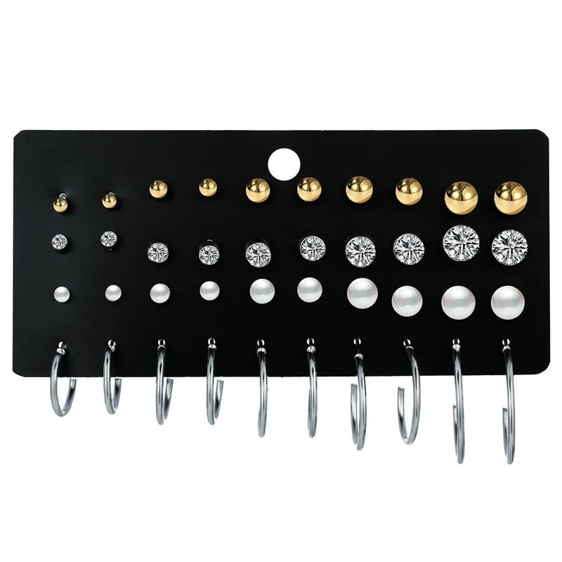 Vintage Crystal Stud Earrings