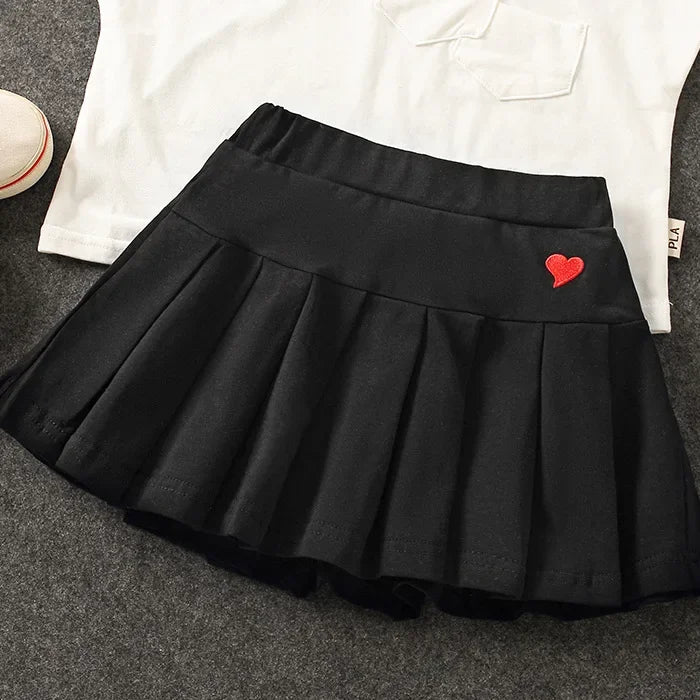 All-Match Pleated Culottes Uniform Skirts