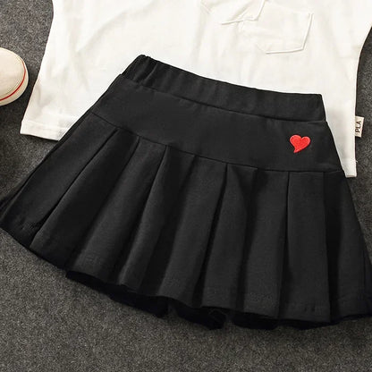 All-Match Pleated Culottes Uniform Skirts