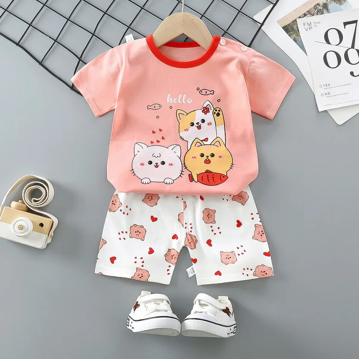 Cartoon Casual Kids Clothes 2 Piece Set