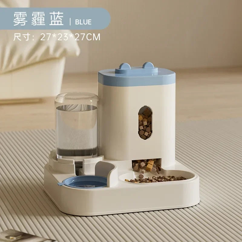 Automatic Feeder Food Bowl With Water Fountain