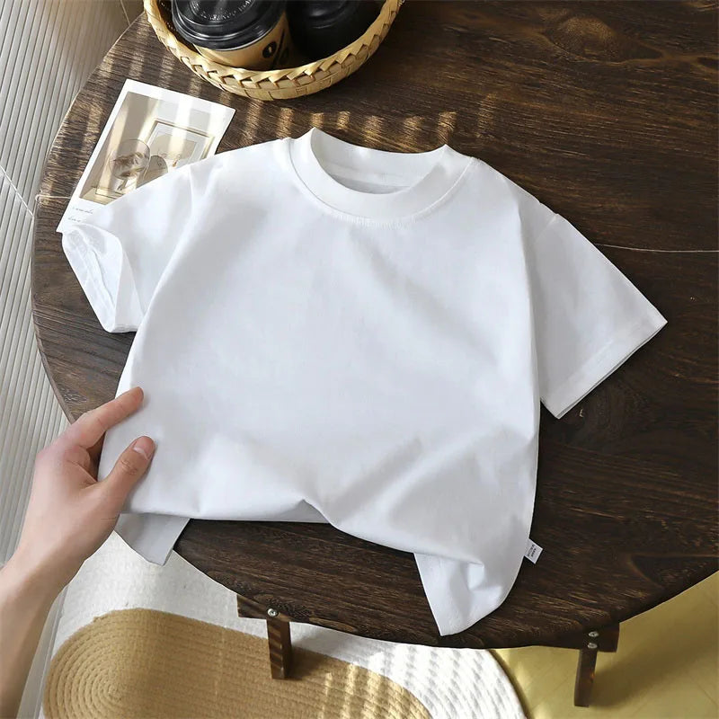 Solid Cotton Casual Short Sleeve T-shirts