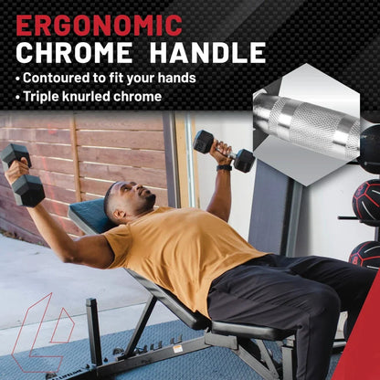 5lbs Rubber Coated Ergonomic Handle Hex Dumbbell