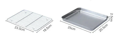 Stainless Steel Baking Pan Tray with Wire Rack