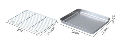 Stainless Steel Baking Pan Tray with Wire Rack