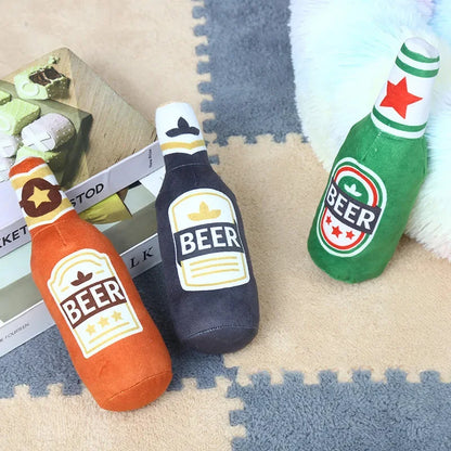 Beer Bottle Shaped Bite-Resistant Clean Teeth Chew Toy