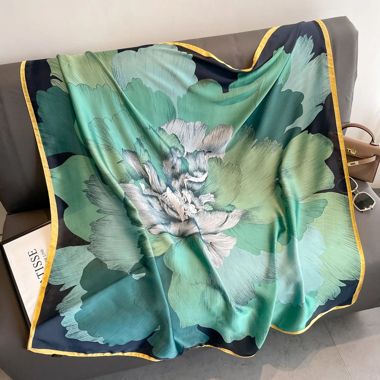 Luxury Horse Print Square Scarf