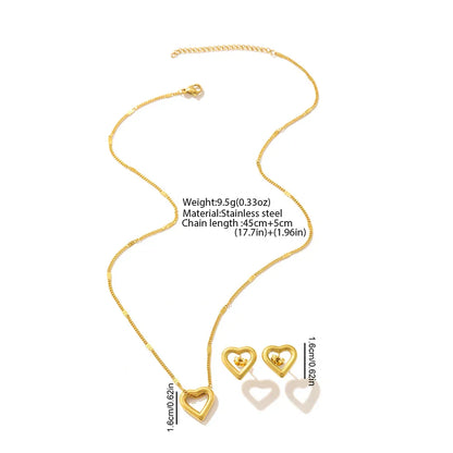 Love Pendant Simple Jewelry Set