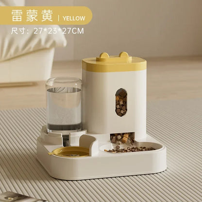 Automatic Feeder Food Bowl With Water Fountain