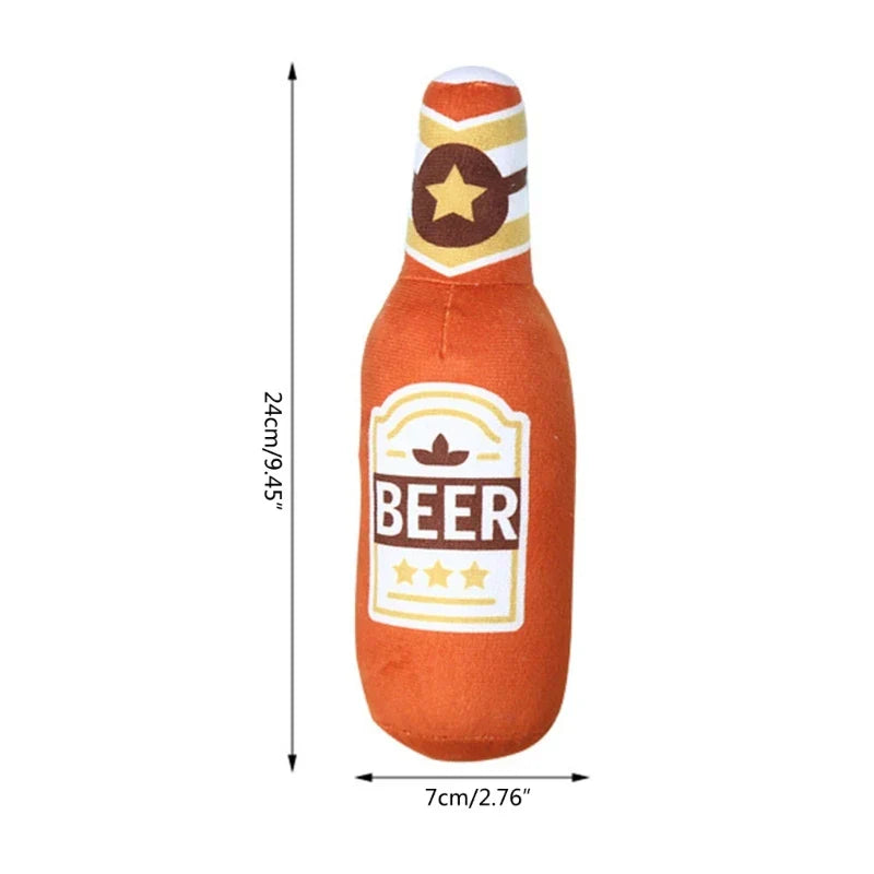 Beer Bottle Shaped Bite-Resistant Clean Teeth Chew Toy