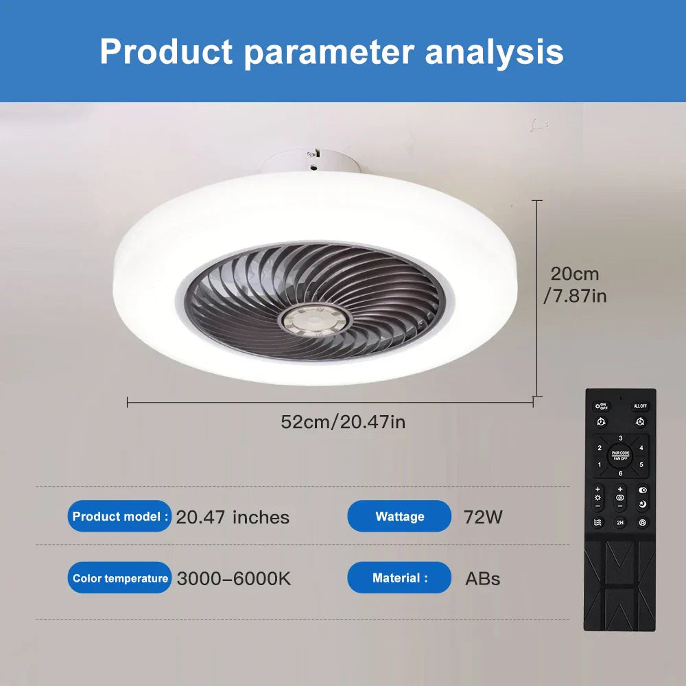 Remote Control Smart Ceiling Fans With Lights
