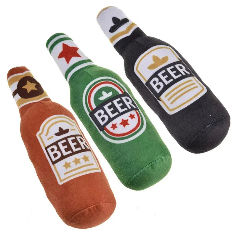 Beer Bottle Shaped Bite-Resistant Clean Teeth Chew Toy