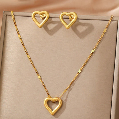 Love Pendant Simple Jewelry Set