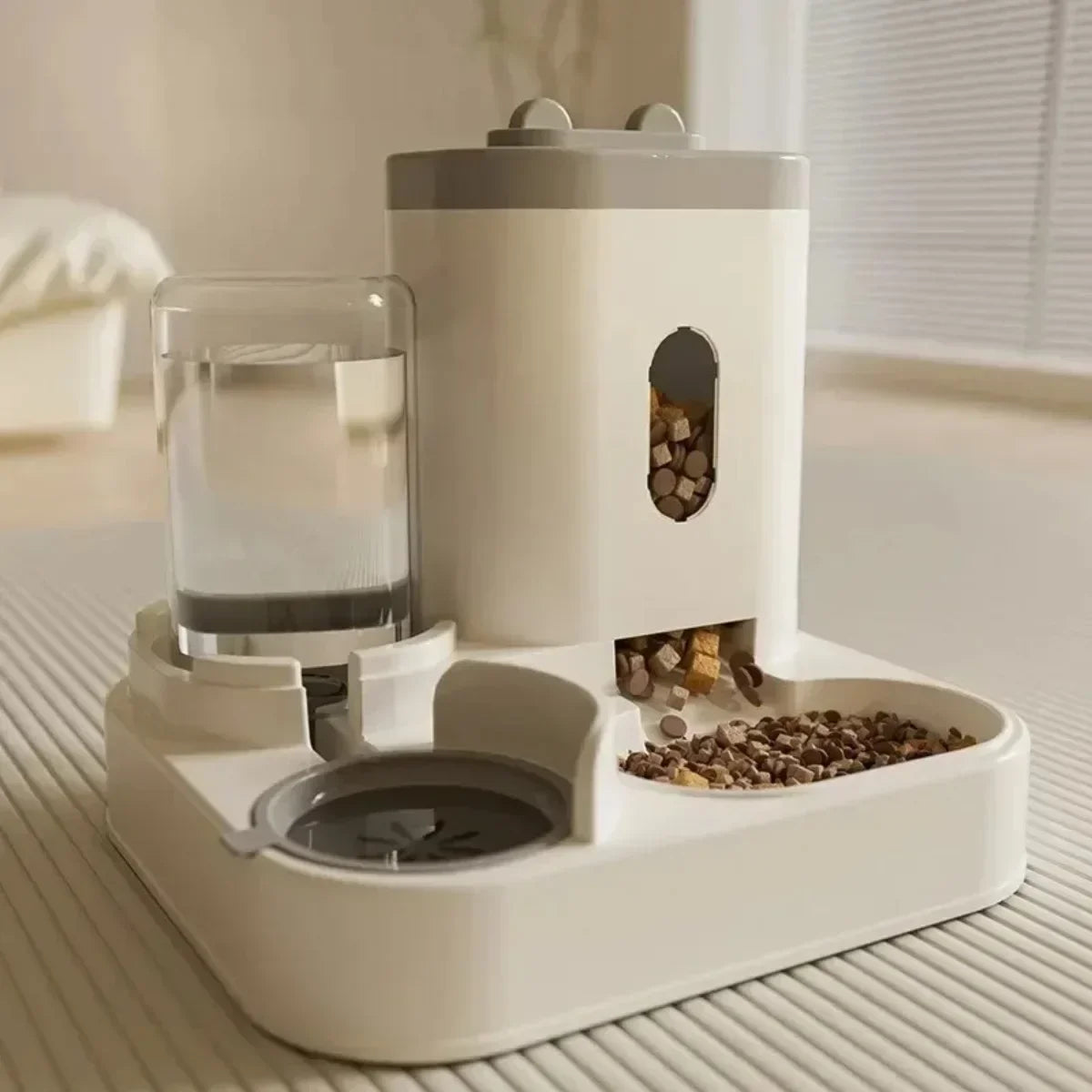 Automatic Feeder Food Bowl With Water Fountain