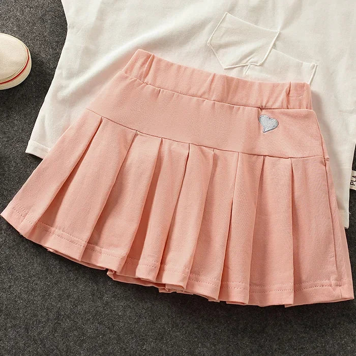All-Match Pleated Culottes Uniform Skirts