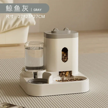 Automatic Feeder Food Bowl With Water Fountain