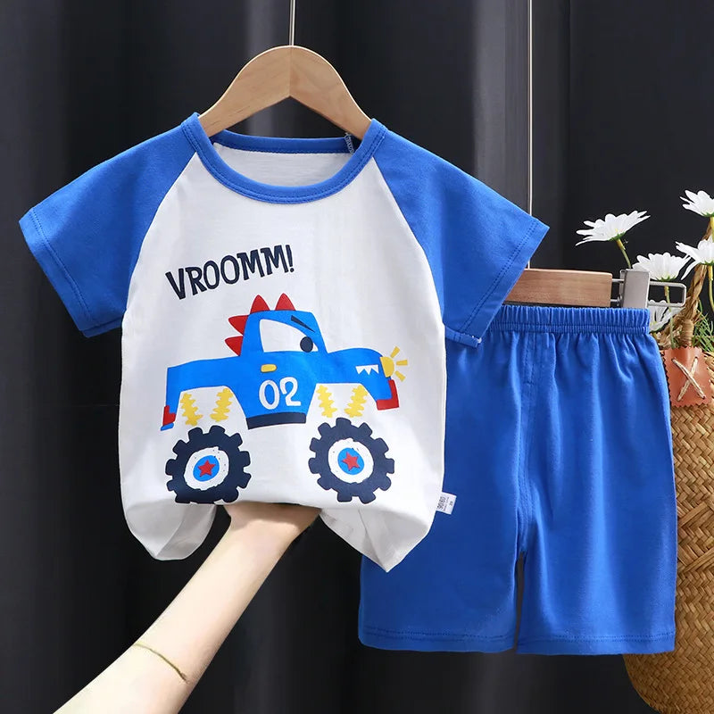 Cartoon Casual Kids Clothes 2 Piece Set