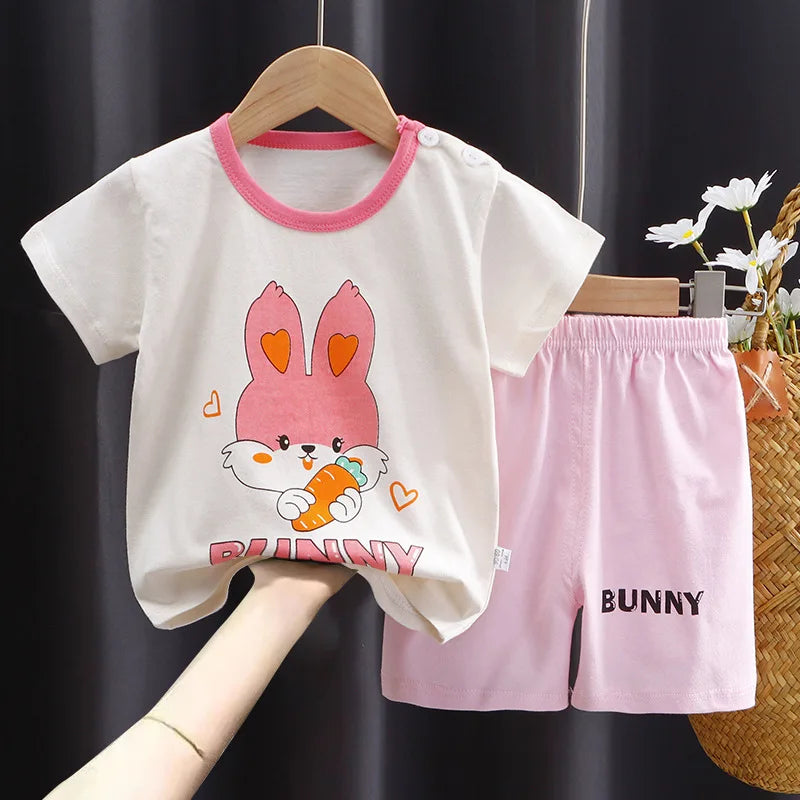 Cartoon Casual Kids Clothes 2 Piece Set