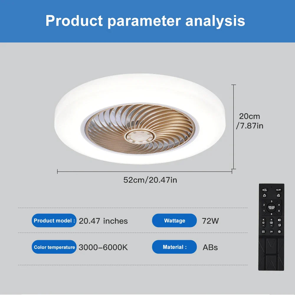 Remote Control Smart Ceiling Fans With Lights