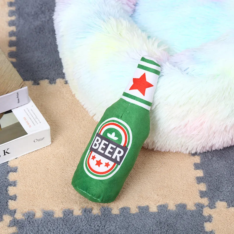 Beer Bottle Shaped Bite-Resistant Clean Teeth Chew Toy
